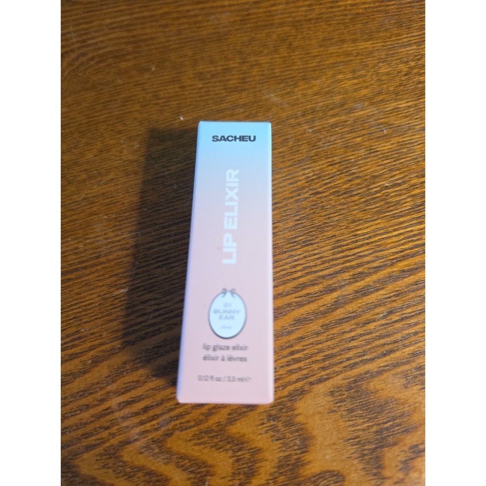 SACHEU Lip Glaze Elixir ~ 01 BUNNY‎ EAR ~ .12 Fl Oz / 3.5mL
